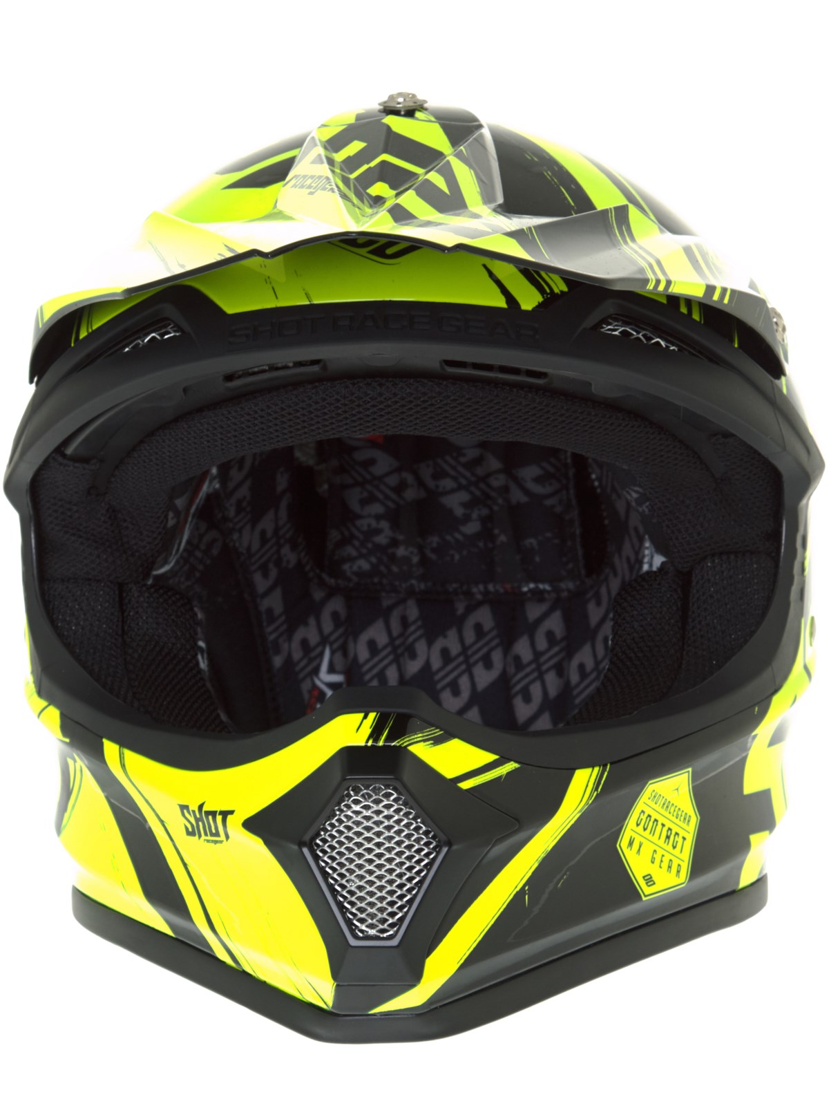 Shot Neon Yellow 2016 Furious Genesis MX šalmas - Image 3