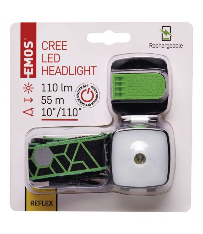 EMOS Žibint. ant galvos 110 lm,55m,Li-Pol 850mAh P3535 - Image 3