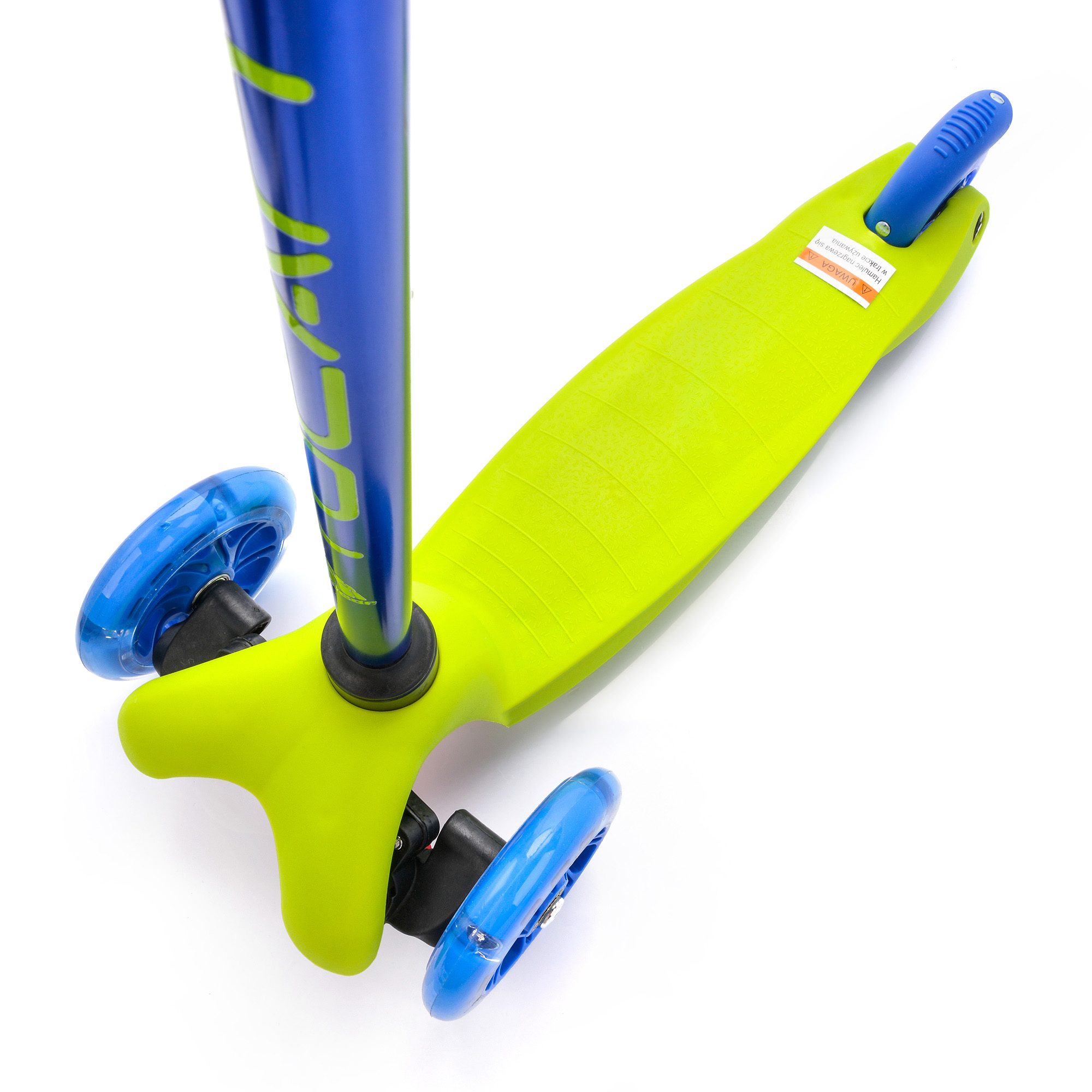 METEOR THREE-WHEEL WITH LED WHEELS green-navy blue paspirtukas 22662 - Image 7