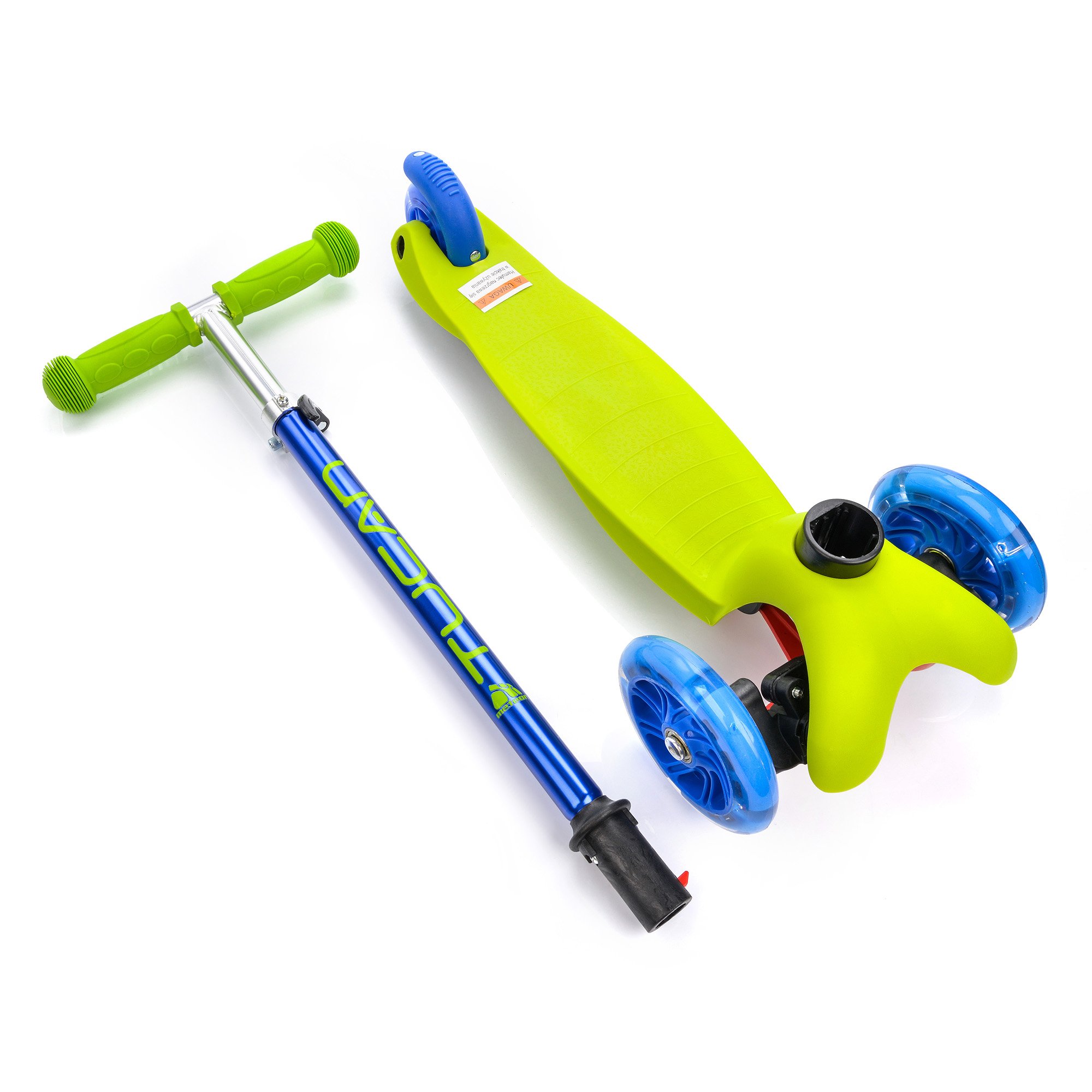 METEOR THREE-WHEEL WITH LED WHEELS green-navy blue paspirtukas 22662 - Image 3