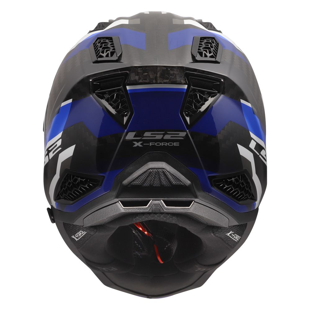 LS2 MX703 C X-FORCE PHANTOM šalmas Mėlyna Balta - Image 3