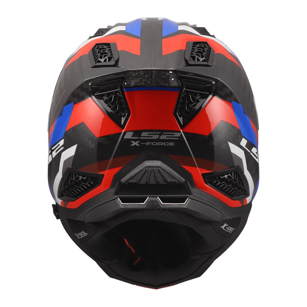 LS2 MX703 C X-FORCE PHANTOM šalmas Balta mėlyna raudona - Image 4