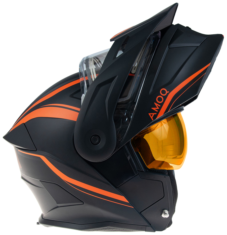 AMOQ Ballast Electric visor Helmet Black/Orange - Image 4