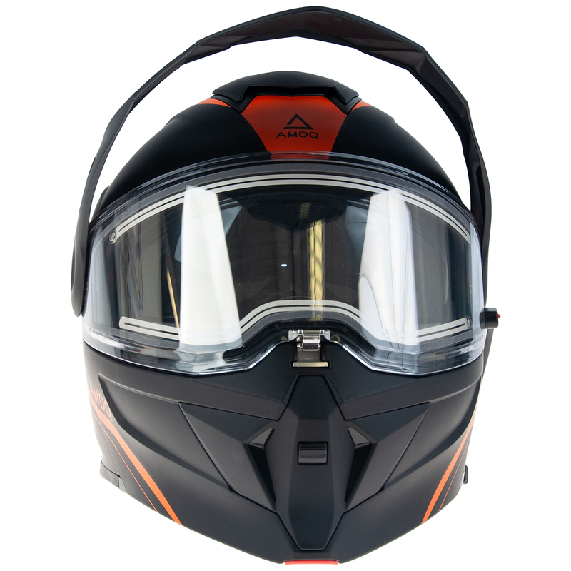 AMOQ Ballast Electric visor Helmet Black/Orange - Image 3