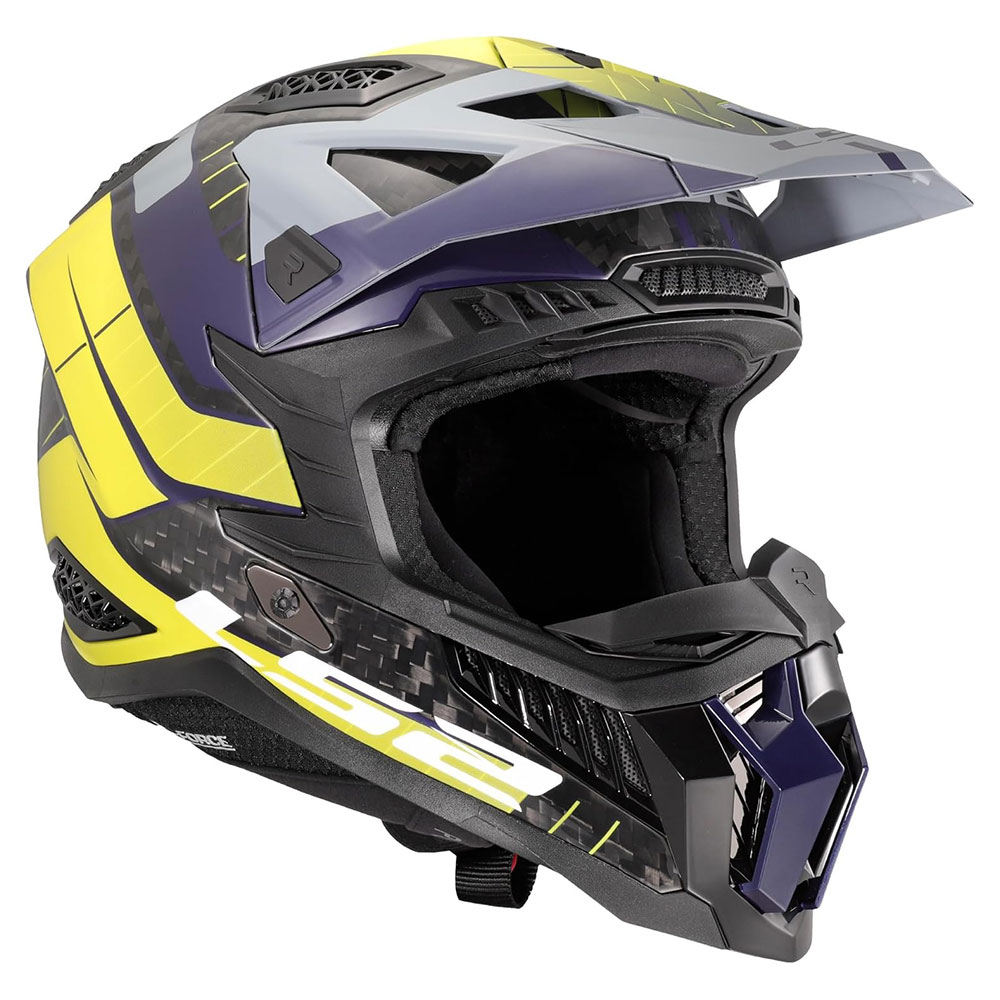 LS2 MX703 C X-FORCE GALUO šalmas Pilka HV geltona - Image 4