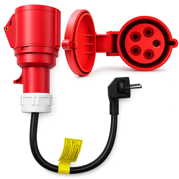 Qoltec CEE 16A 400 V į SCHUKO 230 V adapteris